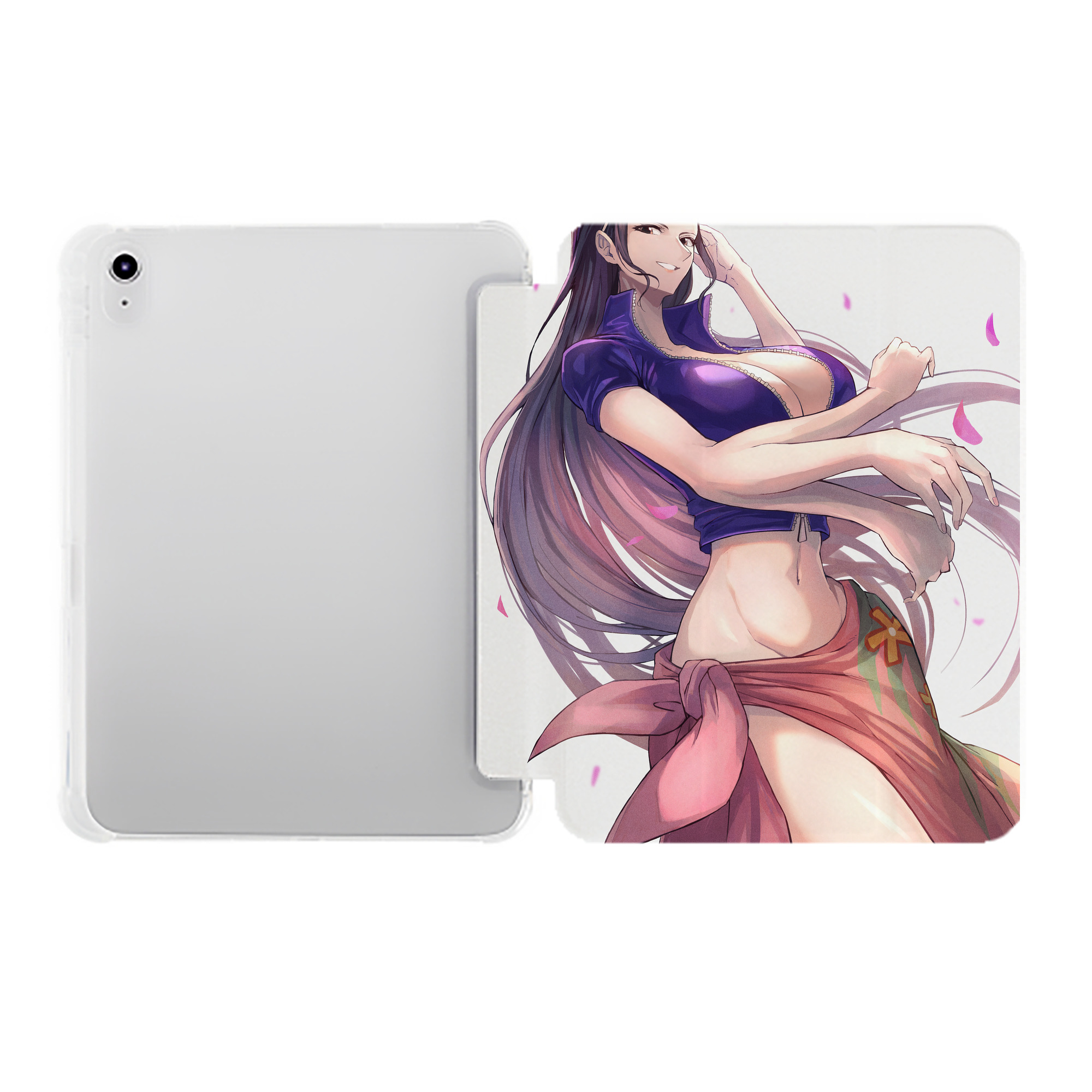 （画像用） ワンピース ONE PIECE IPad ケース ペン収納付き 三つ折りスタンド PUレザー×シリコン 対応機種9.5/10.5/10.9インチ